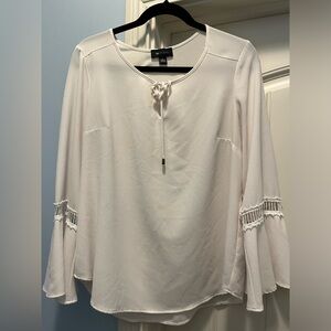 Off white/cream colored dress shirt with flare!